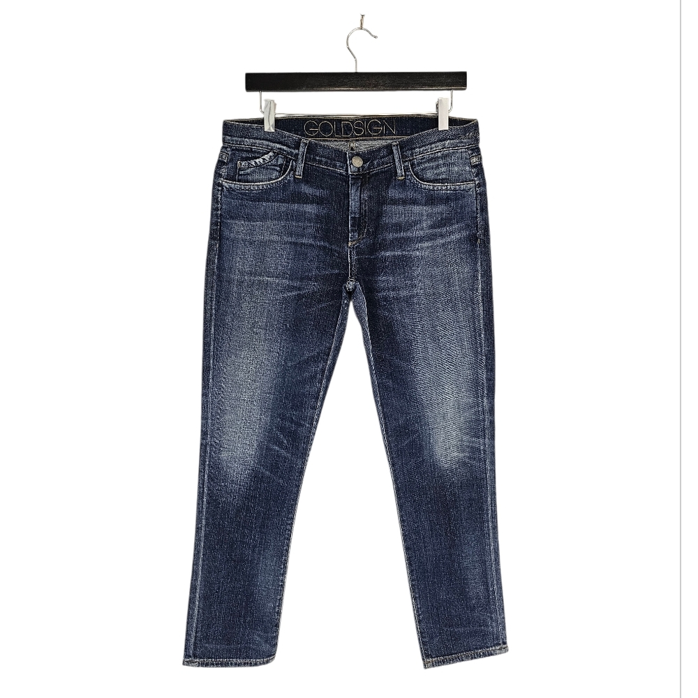 GOLDSIGN Mid Rise Blue Skinny‎ Slim Ankle Jeans 30 Preowned
